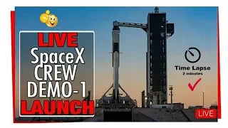 SpaceX Crew Demo-1 Mission Launch - Falcon 9 / Crew Dragon Time Lapse