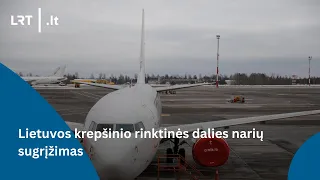 Lietuvos krepšinio rinktinės dalies narių sugrįžimas Vilniaus oro uoste. | 2023-09-11