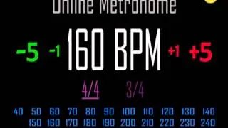 Metronomo Online - Online Metronome - 160 BPM 4/4