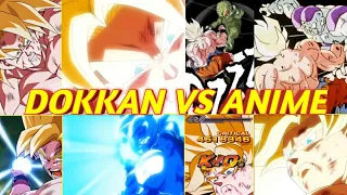 DOKKAN VS ANIME!! LR INT NAMEK SUPER SAIYAN GOKU Side by Side Anime References & Comparison