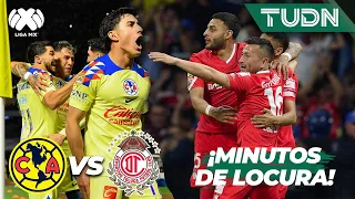 ¡LOCURA TOTAL! 3 GOLES EN 10 MINUTOS | América 3-1 Toluca | CL2024 - Liga Mx J15 | TUDN