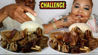 ASMR FUFU AND TASTY GOATMEAT PEPPER SOUP CHALLENGE| AFRICAN FOOD