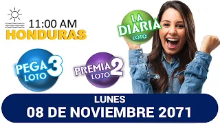 Sorteo 11 AM Resultado Loto Honduras, La Diaria, Pega 3, Premia 2, LUNES 08 de noviembre 2021