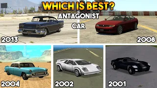 GTA  : ANTAGONIST'S CAR IN EVERY GTA GAME (WHICH IS BEST?)