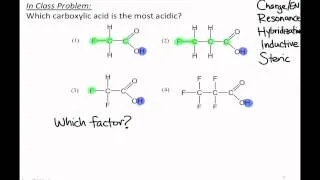 Comparing Acidities: Inductive Effects