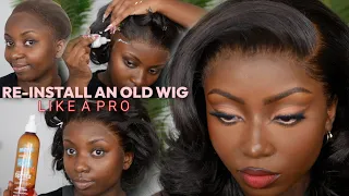 How To RE-INSTALL An Old Frontal Wig For Beginners | Detailed Step By Step Tutorial