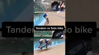 Tandem vs Solo bike on the track 🫣