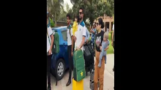 Imad Wasim with His Wife Departure for PAK vs AFG Series