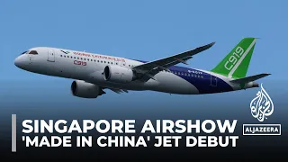 China’s C919 jetliner showcased at Singapore Airshow