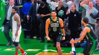 Jason Tatum Buzzer Beater! Nets at Celtics Game Winning Shot game 1 at TD Garden 4/17/2022