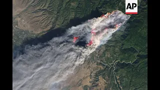 NASA image of Paradise wildfire as seen from space