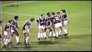 West Ham 2-5 Barnsley League Cup 2nd Round 2nd Leg (87/88)