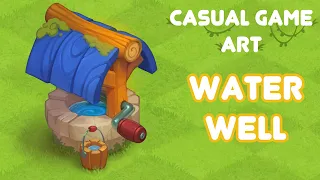 Casual game art: isometric  water well (blender and photoshop)