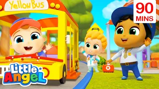 Bus Driver Song - Wheels on the Bus | Job and Career Songs | @LittleAngel Nursery Rhymes for Kids