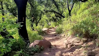 Nature hike to Santa Barbara Hot Springs via Hot Springs Canyon Trail in Santa Barbara CA USA