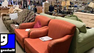 GOODWILL FURNITURE SOFAS ARMCHAIRS COFFEE TABLES KITCHENWARE SHOP WITH ME SHOPPING STORE WALKTHROUGH