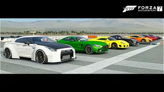 FM7 - Top 14 Fastest Speed Stock Super GT Cars Drag Race