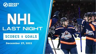 NHL Last Night: All 63 Goals and Scores on December 27, 2022