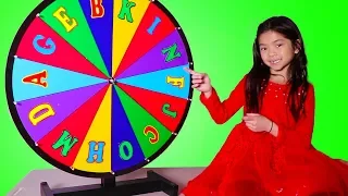 Emma Learns Alphabet with Spin Wheel Game