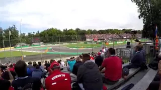 Raikkonen on pole - Monza 2018 - tifosi grandstand reaction