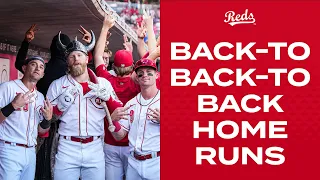 Reds blast BACK-TO-BACK-TO-BACK home runs