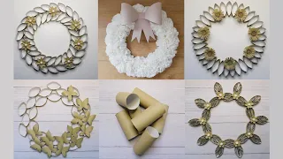 Top 5 Most Beautiful Wreaths 😍 Toilet Paper Rolls Crafts Ideas 🌸 Cheap and Easy Home Decor DIY 💐