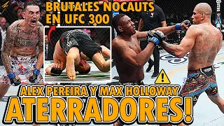 UFC 300: ALEX PEREIRA DESTRUYE a JAMAHAL HILL y MAX HOLLOWAY DA BRUTAL NOCAUT a JUSTIN GAETHJE