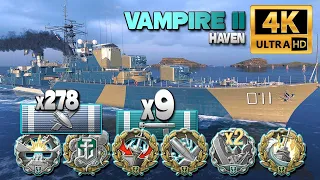 Destroyer Vampire II on map Haven, 249k damage - World of Warships