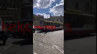 На Тираспольской площади образовалась трамвайная пробка