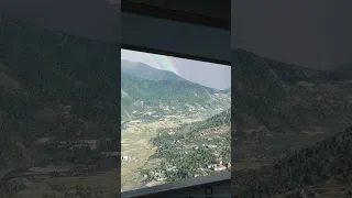 Landing in Paro. Bhutan. VQPR. MFS2020. A320Neo (Посадка в Паро. Бутан) #Shorts