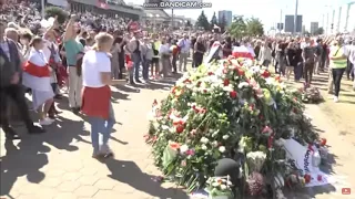 Минск: прощание с погибшим на протесте Александром Тарайковським.