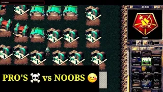 2 PRO'S vs 2 NOOBS multiplayer Command and Conquer