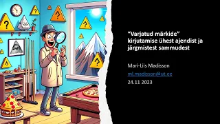 24.11.2023 Raamatuesitlus "Varjatud märgid ja salaühingud. Vandenõuteooriate tähendusmaailm"