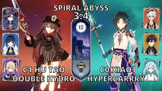 Spiral Abyss 3 4 Hu Tao Hydro & Xiao Hypercarry F2P