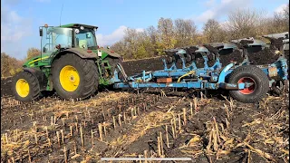 Оранка кукурудзи 2022 з предплужниками lemken diamant + John Deere 7930