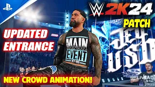 WWE 2K24 Updated Jey Uso Entrance W/ Crowd Animations (New Patch)