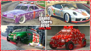 Rare Christmas Vehicles Liveries & How To UNLOCK Them in GTA 5 Online! (Winter DLC Festive Content)