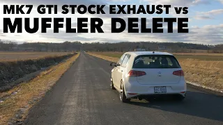 VW MK7/MK7.5 GTI Muffler Delete vs Stock Sound Comparison | ECS Tuning