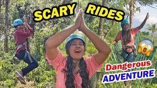 😱Bayama Irukkeyy😭 Thrill Adventure Rides with Akka😜 || Ammu Times ||