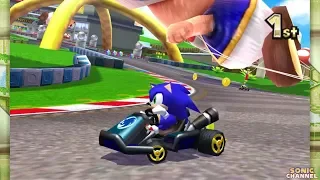 Sonic in Mario Kart 7 (3DS) Mushroom Cup 150cc