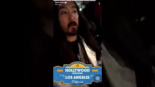 Steve aoki x Lauren jauregui recording all night video