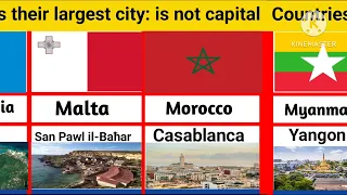 Countries their largest city but not their capital || #comperision #knowledge