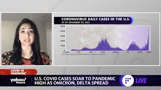 U.S. COVID-19 cases skyrocket to pandemic high as Omicron and Delta spread