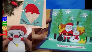 𝗞𝗿𝗲𝗮𝘁𝗶v 𝗺𝗶𝘁 𝗟𝗲𝗻𝗮 🎅 3 Weihnachtskarten mit Weihnachtsmann basteln🎅Christmas Card Merry Christmas 2023