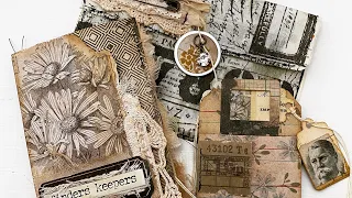 SOFT COVER MINI JUNK JOURNAL |TIM HOLTZ IDEA-OLOGY (flip-through) #shorts