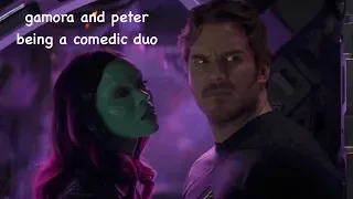 gamora and peter being a comedic duo