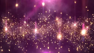 4K Falling Golden Stars On A Purple Motion Background