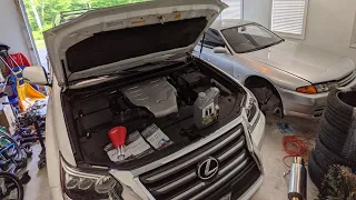 Oil change on Lexus GX460 using Rhino Ramps | Easy DIY