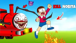 Nobita Kill Choo Choo Charles Android Game - Shinchan And Nobita Game | Funny Game