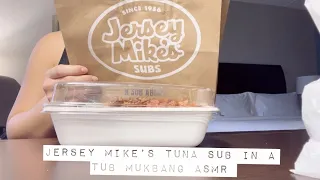 Jersey Mike’s sub in a tub mukbang asmr